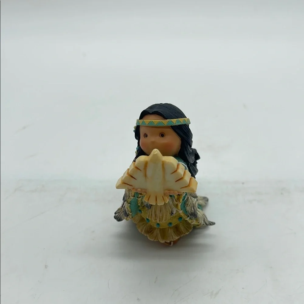 Enesco Friends of the Feather Indian With Eagle Fetish Figurine